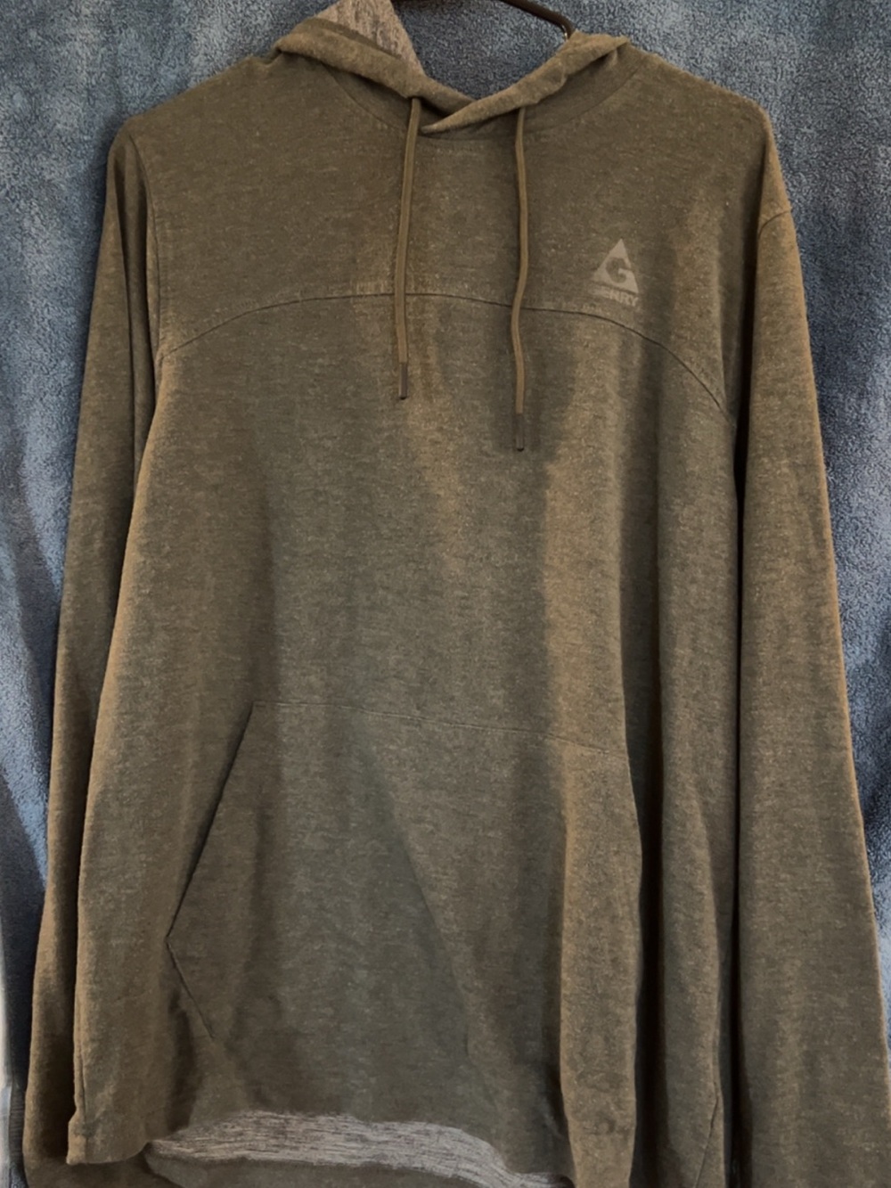 Athletic Hooded Pullover Sweatshirt - Olive Green